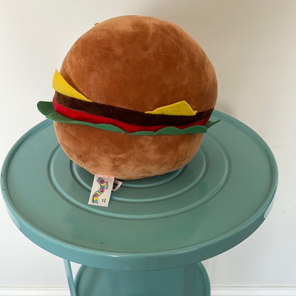 Squishmallows Brown Burger Stuffed Animal - Picture 3 of 3